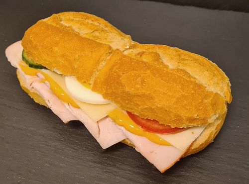 Bibgoggl Sandwich - Doppelte mit Putenschinken