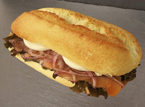 Flossn Sandwich - Räücherlachsbaguette