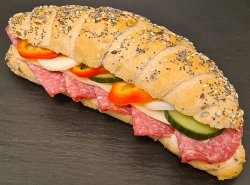 Wedahex Sandwich - Kornq.Stange mit Salami
